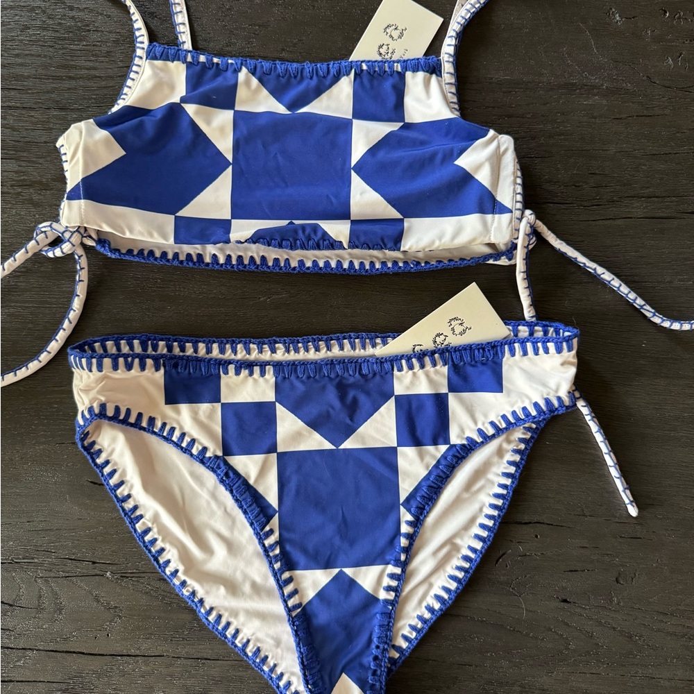 SEA NEW YORK TANYA PRINT BIKINI TOP WITH TIES - Picture 5 of 7
